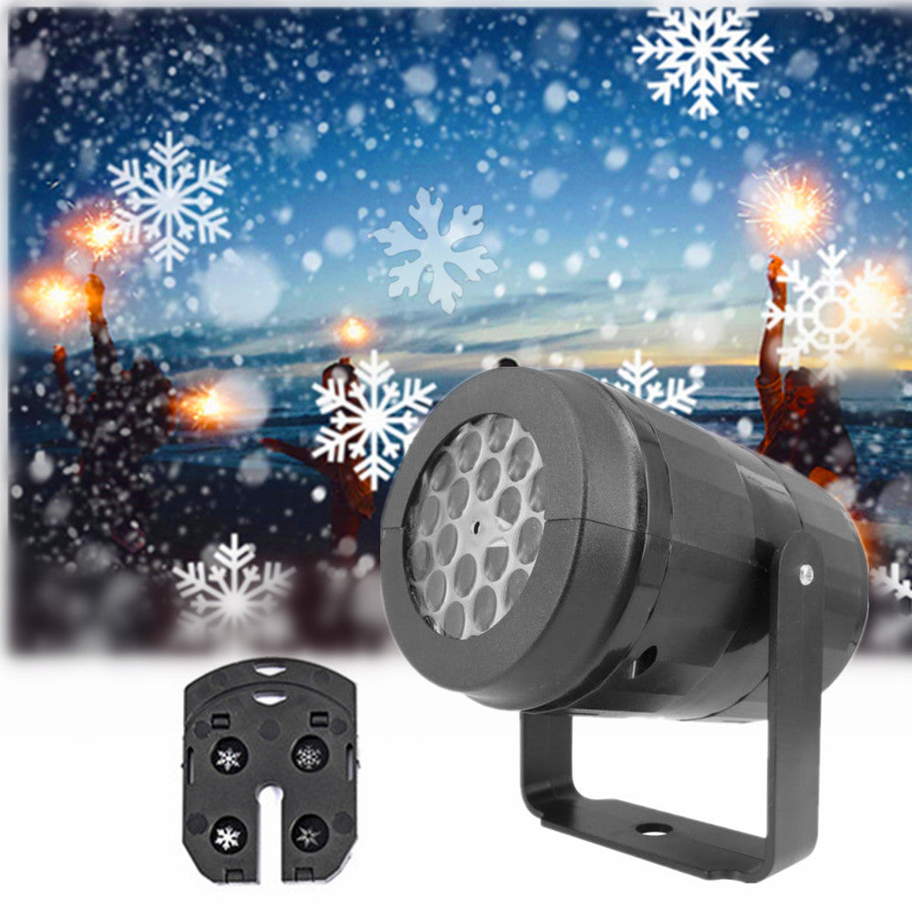 ULTRA-BRIGHT LED Christmas Projector Light – 16 Rotating Holiday Patterns & Snowfall Effect – Indoor/Outdoor Waterproof Landscape Spotlight – Instant Festive Home Decor