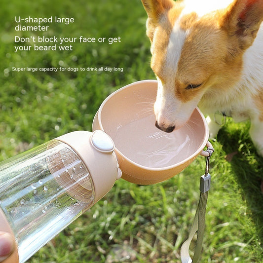 The ORIGINAL 4-in-1 Pet Hydration Station – Portable Dog Water Bottle, Food Bowl, & Waste Bag Dispenser – Leakproof & Food-Grade Travel Essential for Dogs