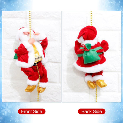 Electric Musical Climbing Santa Claus – Animated Holiday Decoration with Lights & Christmas Carols